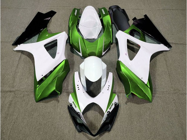 Diseño Personalizado Verde 2007-2008 Suzuki GSXR 1000 Carenados Moto