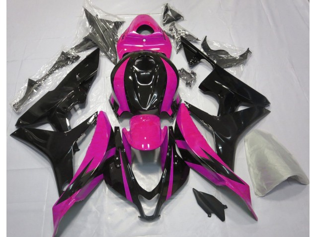 Diseño Rosa & Negro OEM 2007-2008 Honda CBR600RR Carenados Moto