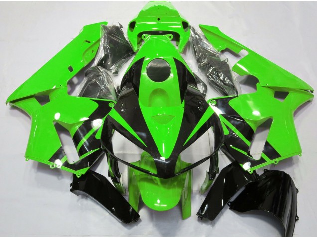 Diseño Verde & Negro Brillante 2005-2006 Honda CBR600RR Carenados Moto