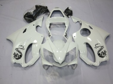 Dragón Blanco 2001-2003 Honda CBR600 F4i Carenados Moto