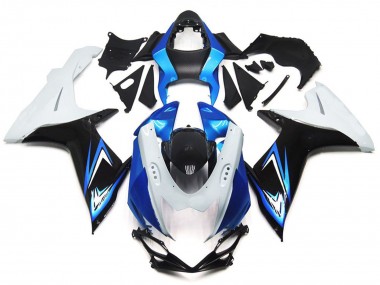 Estilo Azul Claro & Blanco Brillante Con Negro 2011-2024 Suzuki GSXR 600-750 Carenados Moto