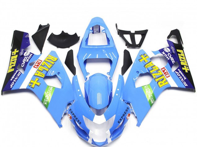 Estilo Azul Claro Rizla 2004-2005 Suzuki GSXR 600-750 Carenados Moto