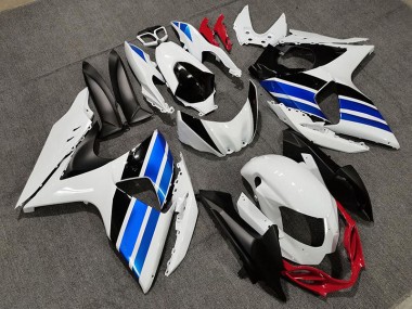 Estilo Blanco Azul & Rojo 2009-2016 Suzuki GSXR 1000 Carenados Moto