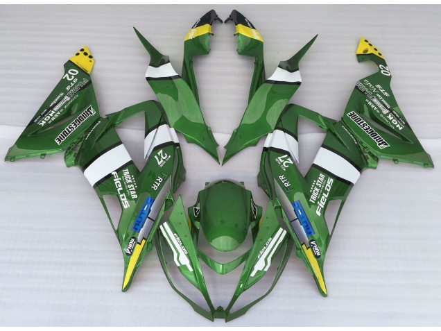 Estilo De Logotipo Verde 2013-2018 Kawasaki ZX6R Carenados Moto