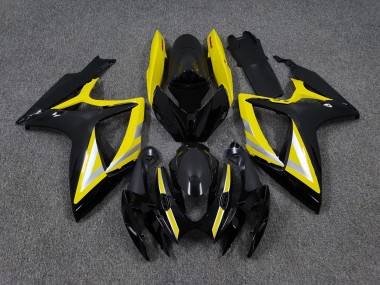 Estilo Negro & Amarillo OEM 2006-2007 Suzuki GSXR 600-750 Carenados Moto