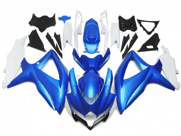 Estilo Personalizado Azul Claro & Blanco 2008-2010 Suzuki GSXR 600-750 Carenados Moto