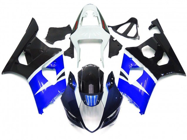 Estilo Personalizado Azul & Negro Brillante 2003-2004 Suzuki GSXR 1000 Carenados Moto