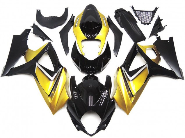 Estilo Personalizado OEM Amarillo Dorado 2007-2008 Suzuki GSXR 1000 Carenados Moto