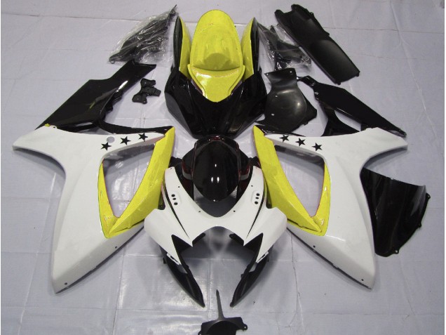 Estrella Amarilla 2006-2007 Suzuki GSXR 600-750 Carenados Moto