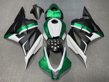 Estrella Negra Mate & Verde 2009-2012 Honda CBR600RR Carenados Moto