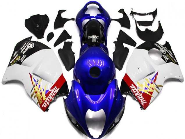 Logotipo Personalizado Azul & Blanco 1997-2007 Suzuki GSXR 1300 Carenados Moto