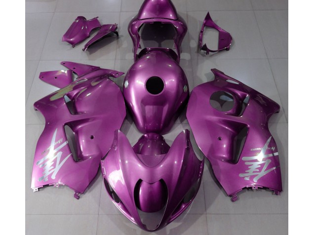 Logotipo Rosa Brillante & Plateado 1997-2007 Suzuki GSXR 1300 Carenados Moto