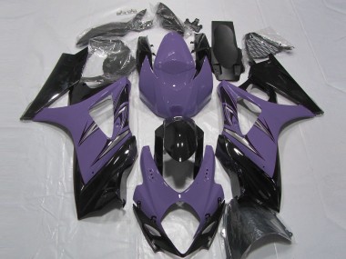 Morado Oscuro & Negro 2007-2008 Suzuki GSXR 1000 Carenados Moto