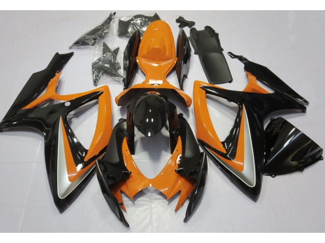 Naranja Brillante Debadged 2006-2007 Suzuki GSXR 600-750 Carenados Moto