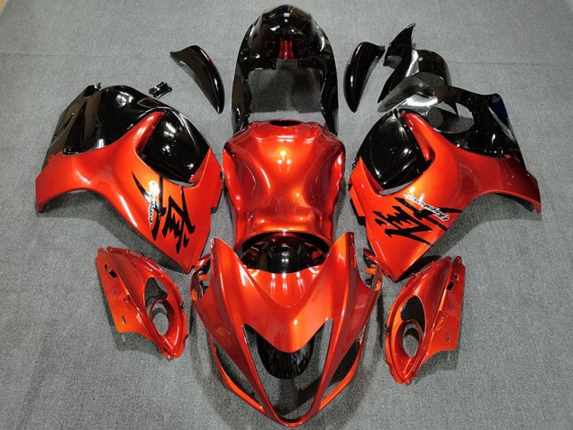 Naranja Caramelo & Negro Brillante 2008-2020 Suzuki GSXR 1300 Carenados Moto