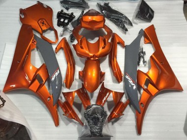 Naranja Quemada & Nardo 2006-2007 Yamaha R6 Carenados Moto