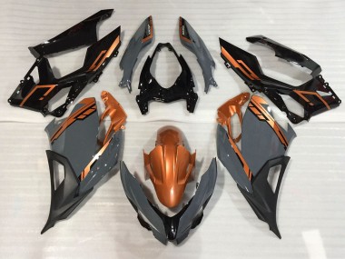 Nardo Gris & Naranja 2018-2023 Kawasaki Ninja 400 Carenados Moto