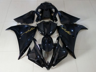 Negro Brillante 2012-2014 Yamaha R1 Carenados Moto