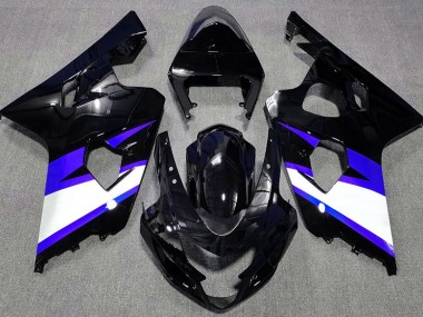 Negro Brillante & Azul 2004-2005 Suzuki GSXR 600-750 Carenados Moto