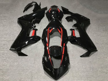 Negro Brillante Con Forro Rojo 2017-2023 Honda CBR1000RR Carenados Moto