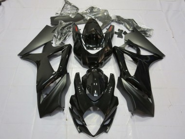 Negro Brillante & Mate 2007-2008 Suzuki GSXR 1000 Carenados Moto