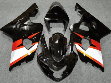 Negro Brillante & Naranja 2004-2005 Suzuki GSXR 600-750 Carenados Moto