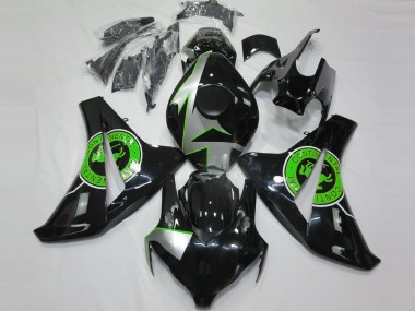 Negro Brillante & Verde 2008-2011 Honda CBR1000RR Carenados Moto