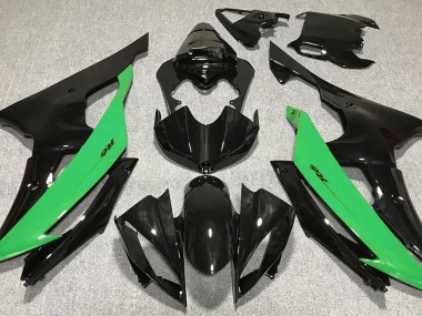 Negro Brillante & Verde 2008-2016 Yamaha R6 Carenados Moto