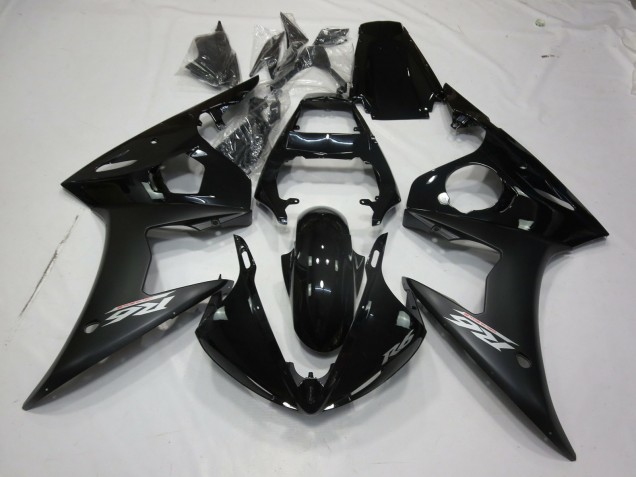 Negro Mate 2003-2004 Yamaha R6 Carenados Moto