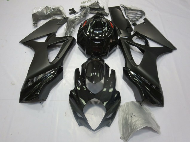 Negro Mate Brillo 2007-2008 Suzuki GSXR 1000 Carenados Moto