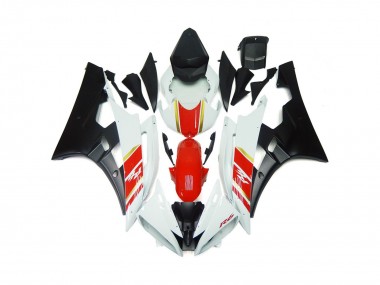 Negro Mate Personalizado & Rojo Con Blanco 2006-2007 Yamaha R6 Carenados Moto