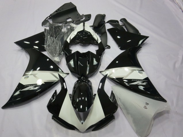 Negro Plata Blanco 2012-2014 Yamaha R1 Carenados Moto