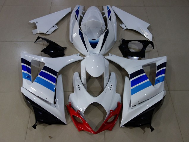 OEM Estilo Azul & Blanco 2007-2008 Suzuki GSXR 1000 Carenados Moto