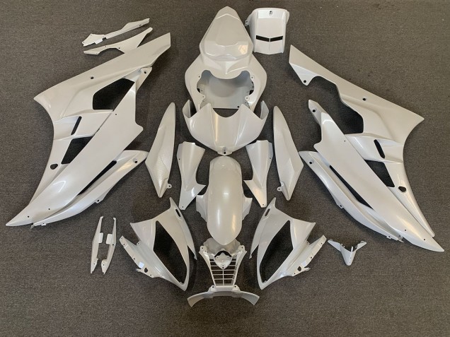 Perla Blanca 2006-2007 Yamaha R6 Carenados Moto