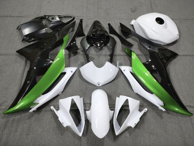 Personalizado Verde Blanco & Negro 2008-2016 Yamaha R6 Carenados Moto