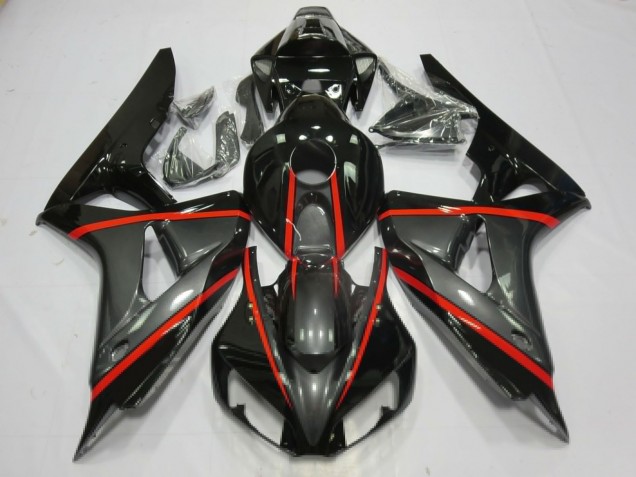 Plata & Negro 2006-2007 Honda CBR1000RR Carenados Moto