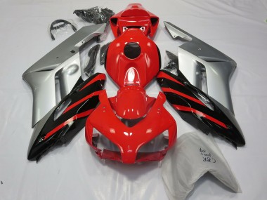 Plata Rojo & Negro 2004-2005 Honda CBR1000RR Carenados Moto