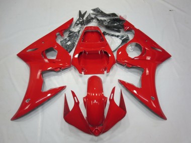 Rojo Brillante 2003-2004 Yamaha R6 Carenados Moto