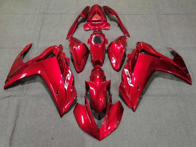 Rojo Brillante 2015-2018 Yamaha R3 Carenados Moto