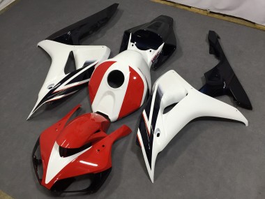 Rojo Brillante & Blanco 2006-2007 Honda CBR1000RR Carenados Moto