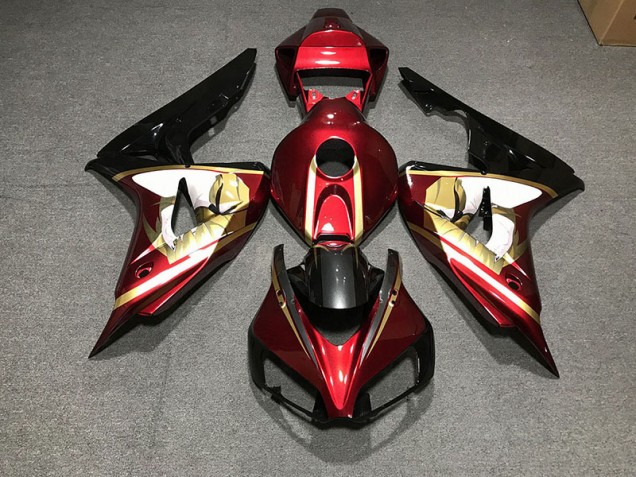 Rojo Intenso & Dorado 2006-2007 Honda CBR1000RR Carenados Moto