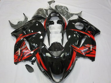 Rojo & Negro 1997-2007 Suzuki GSXR 1300 Carenados Moto