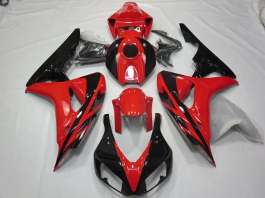 Rojo Negro OEM Estilo Sin Calcomanías 2006-2007 Honda CBR1000RR Carenados Moto