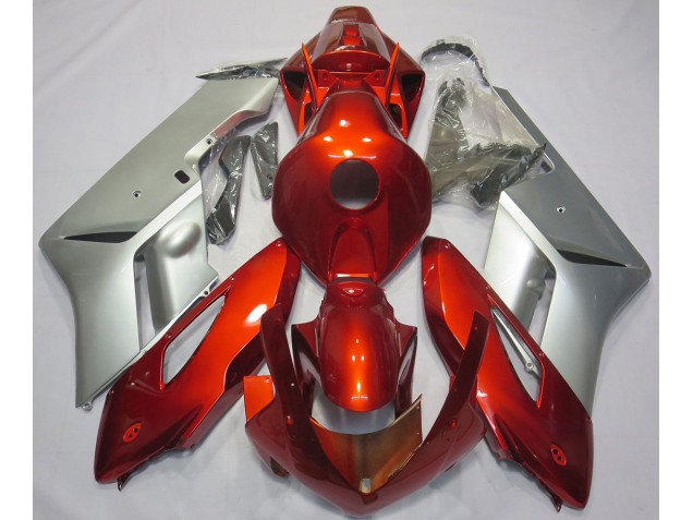 Rojo Plata 2004-2005 Honda CBR1000RR Carenados Moto