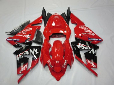 Rojo West 2004-2005 Kawasaki ZX10R Carenados Moto