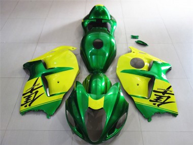 Verde & Amarillo 1997-2007 Suzuki GSXR 1300 Carenados Moto