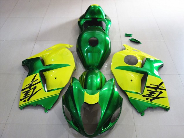 Verde & Amarillo 1997-2007 Suzuki GSXR 1300 Carenados Moto