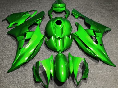 Verde Brillante 2006-2007 Yamaha R6 Carenados Moto