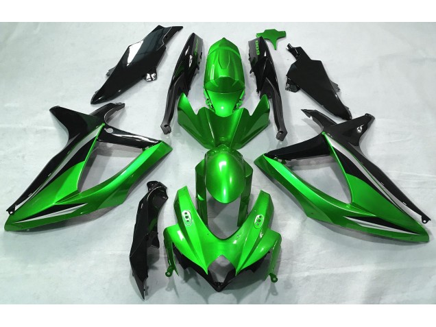 Verde Brillante 2008-2010 Suzuki GSXR 600-750 Carenados Moto