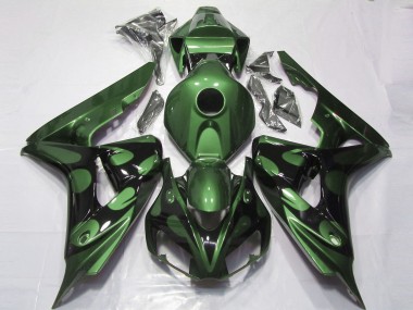 Verde Brillante & Negro 2006-2007 Honda CBR1000RR Carenados Moto